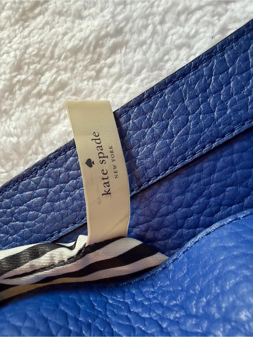 Kate Spade Linda Blue Leather Tote Bag